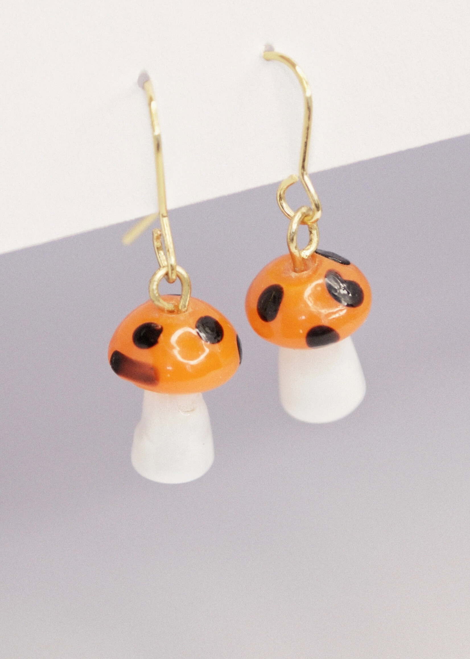 Pixie Dust Mushroom Earrings