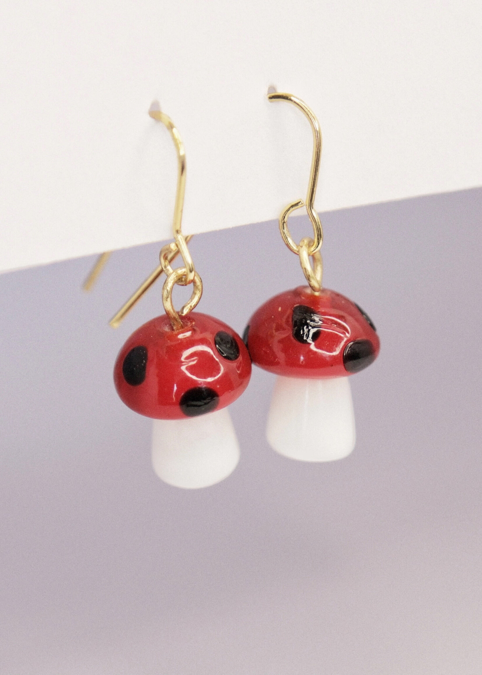 Pixie Dust Mushroom Earrings