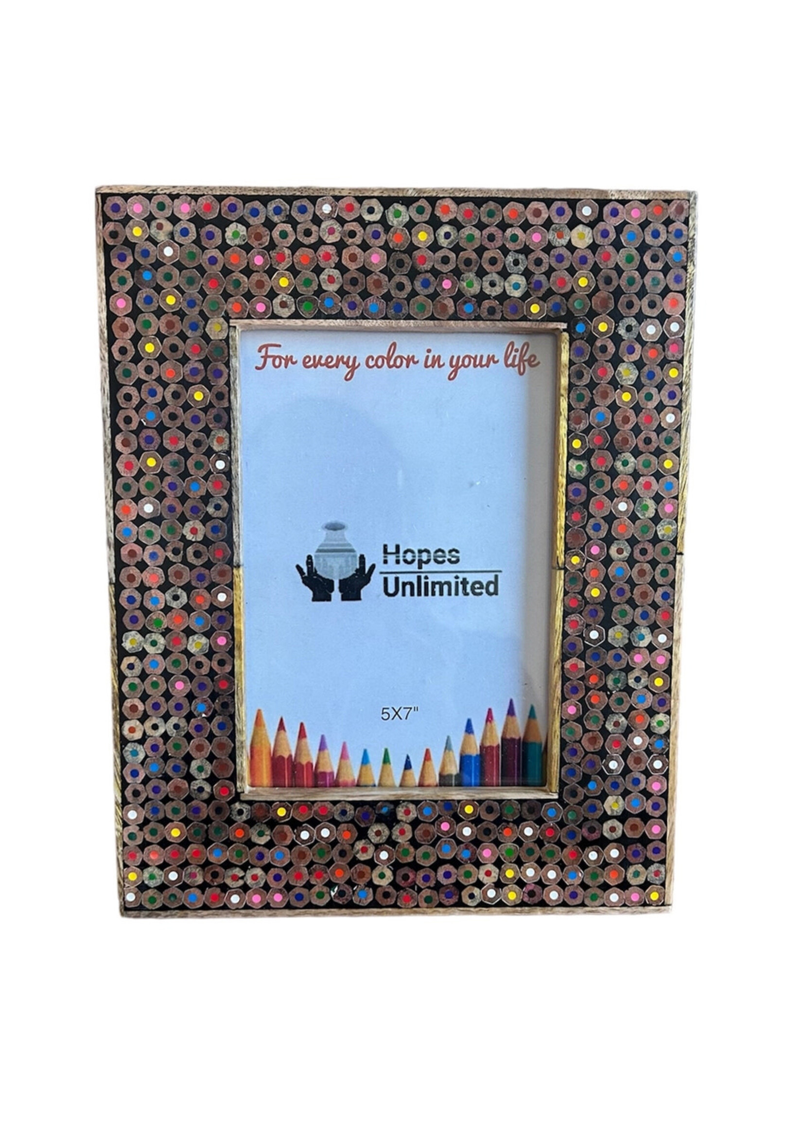 Hopes Unlimited Recycled Pencils Picture Frame - 5in x 7in
