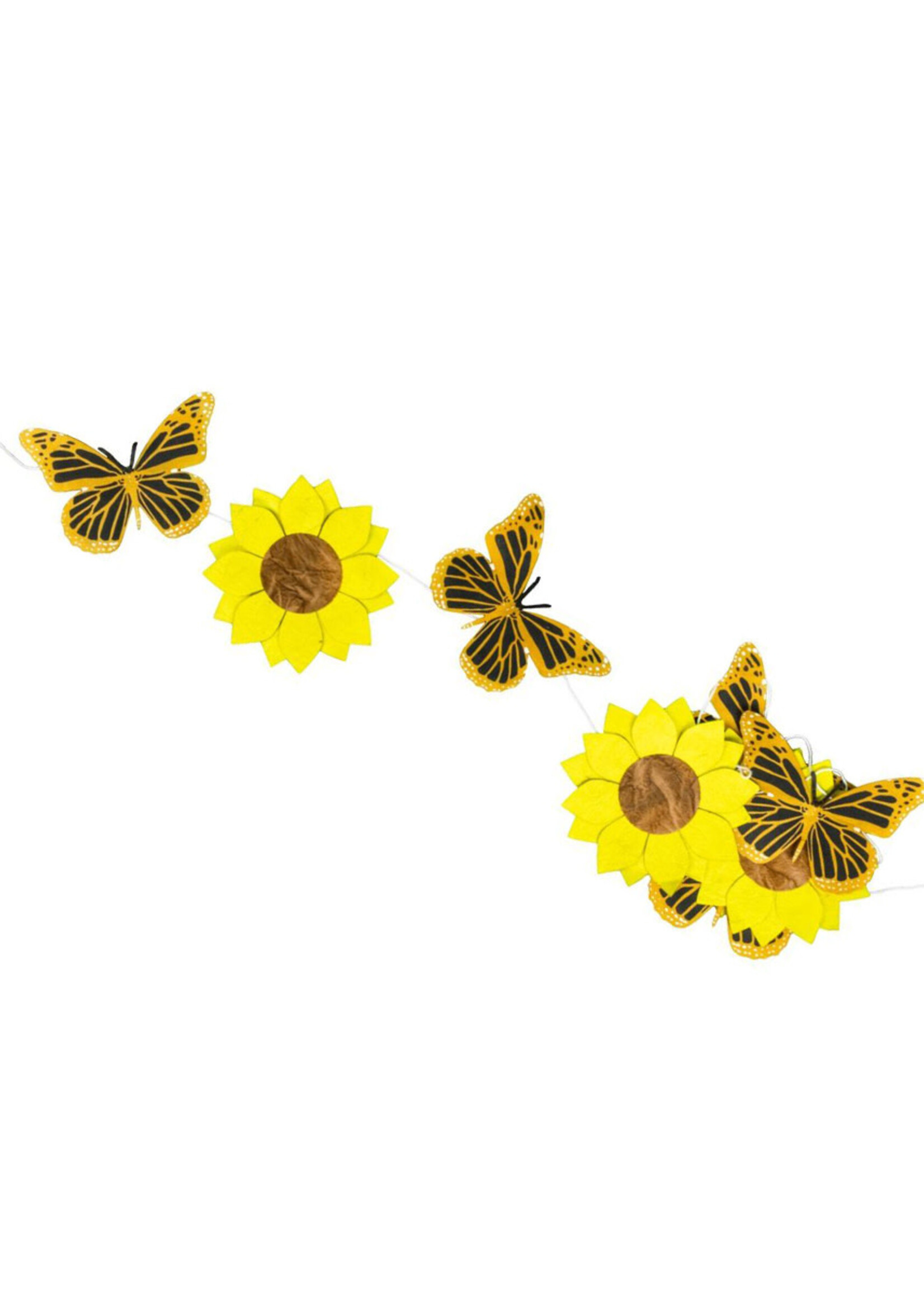 dZi Sunflower and Butterfly Garland