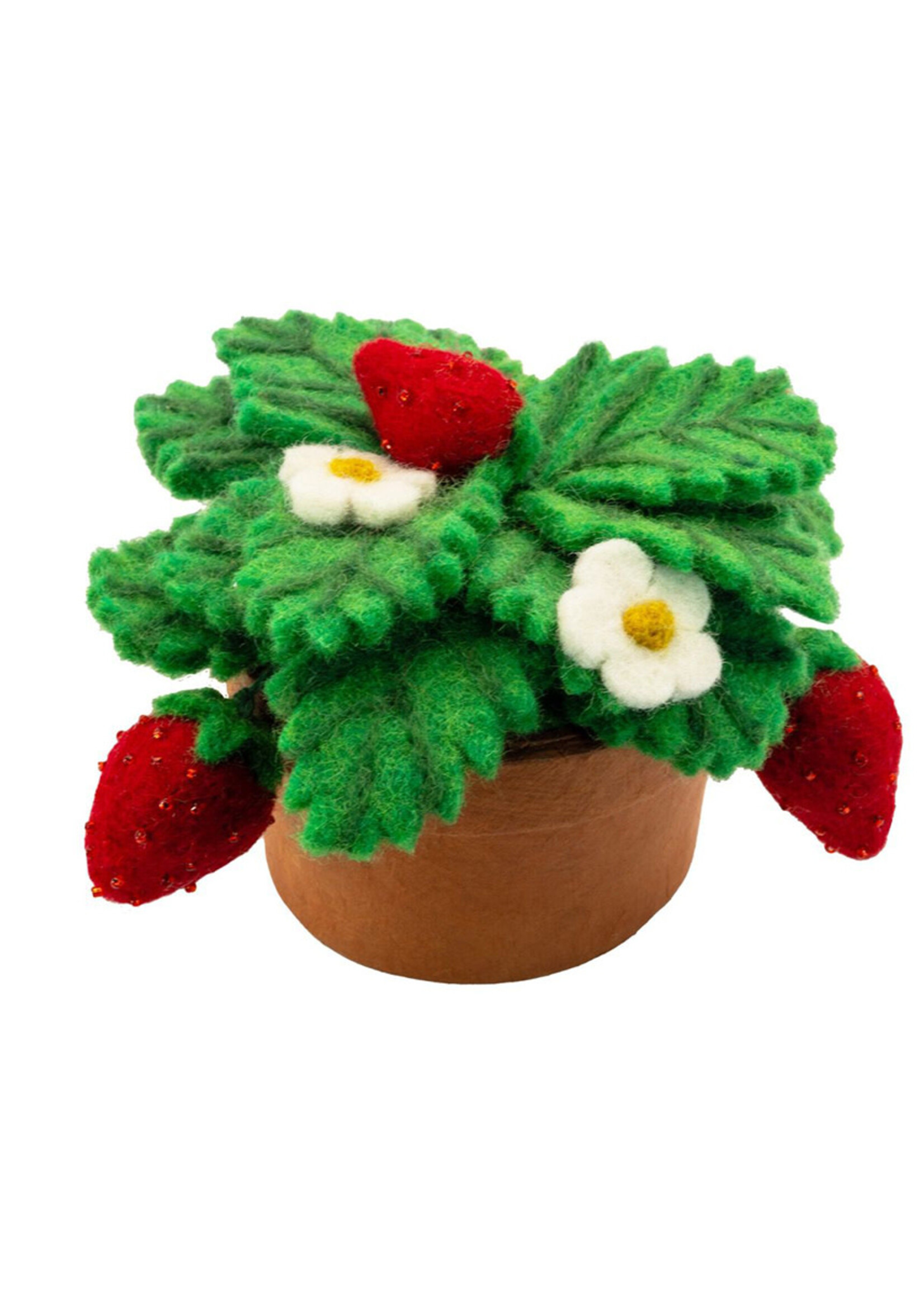 dZi Felt Potted Plant Strawberry
