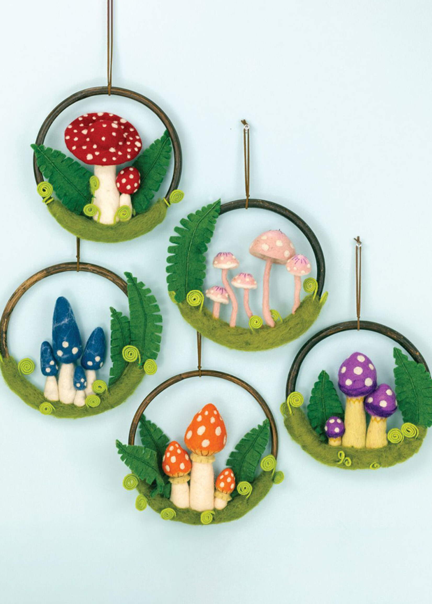 dZi Felt Red Toadstool Mushroom Ring