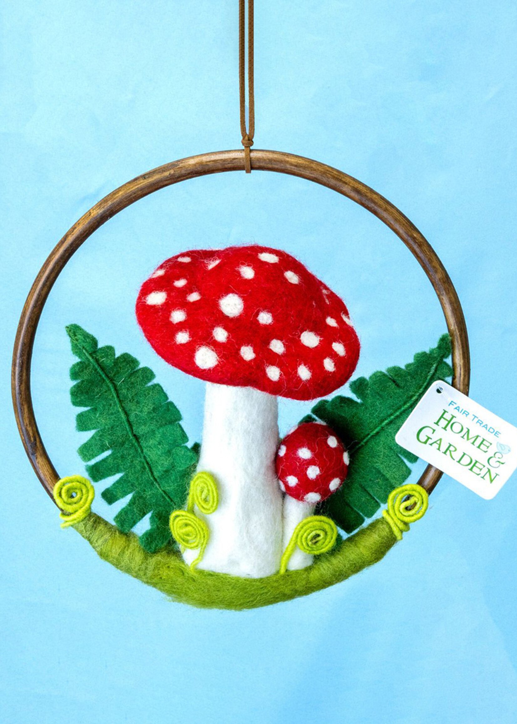 dZi Felt Red Toadstool Mushroom Ring