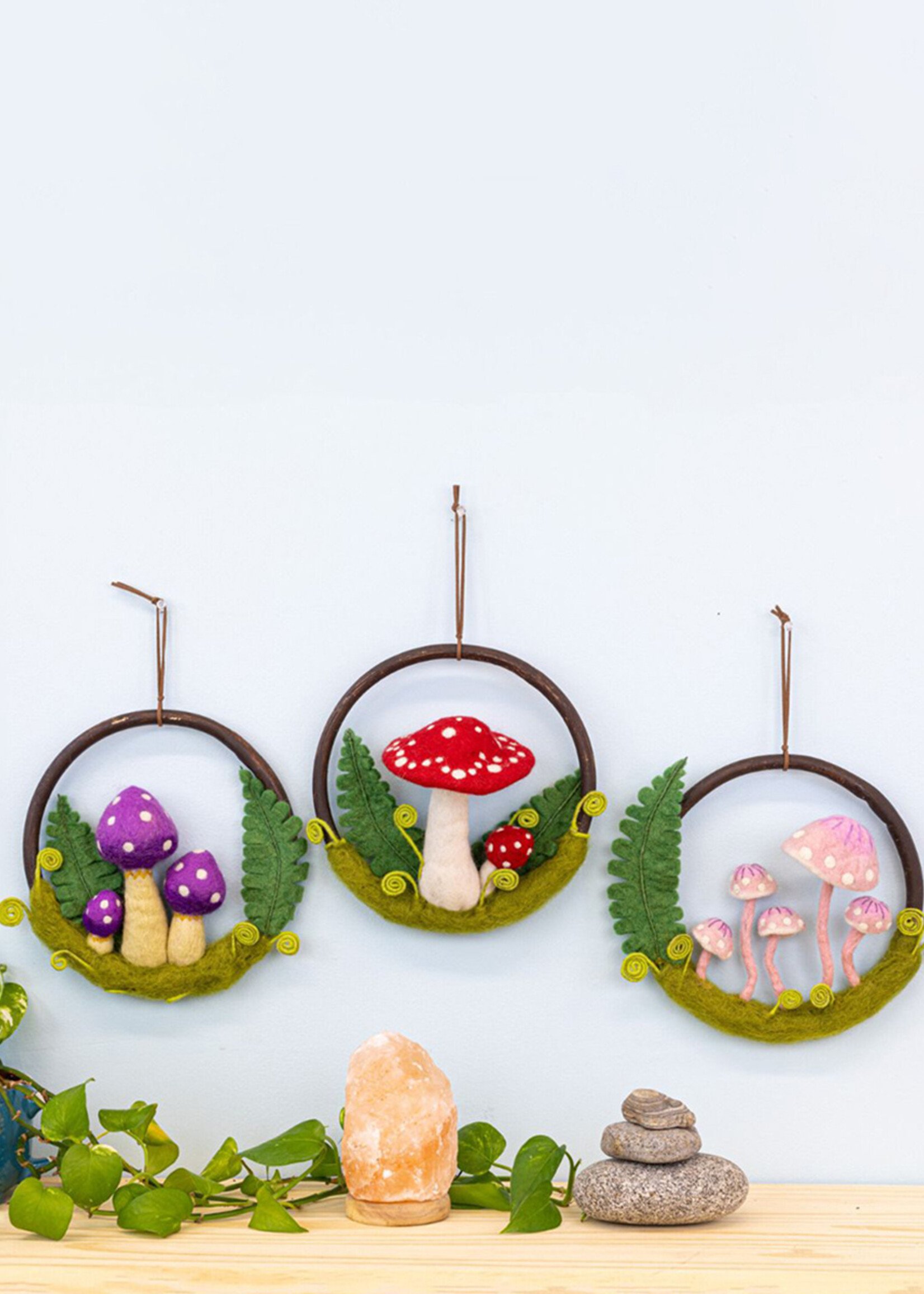 dZi Felt Red Toadstool Mushroom Ring