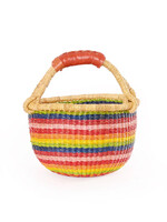 African Modern Rainbow Chaser Baby Bolga Market Basket
