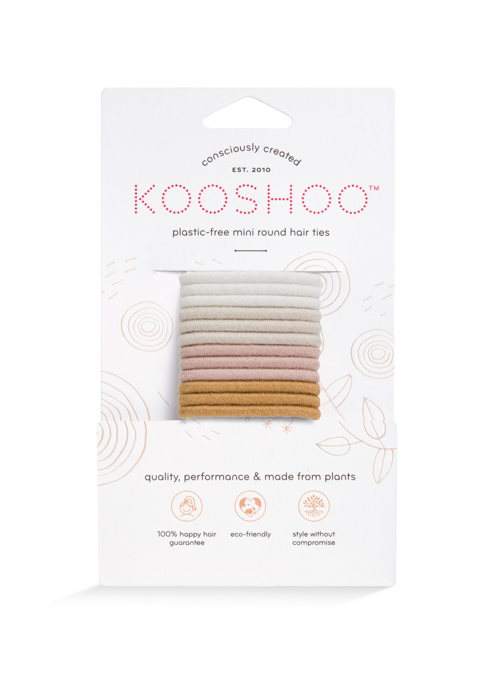 KooShoo FINAL SALE - Small Round Plastic-Free Hair Ties - 12 pack