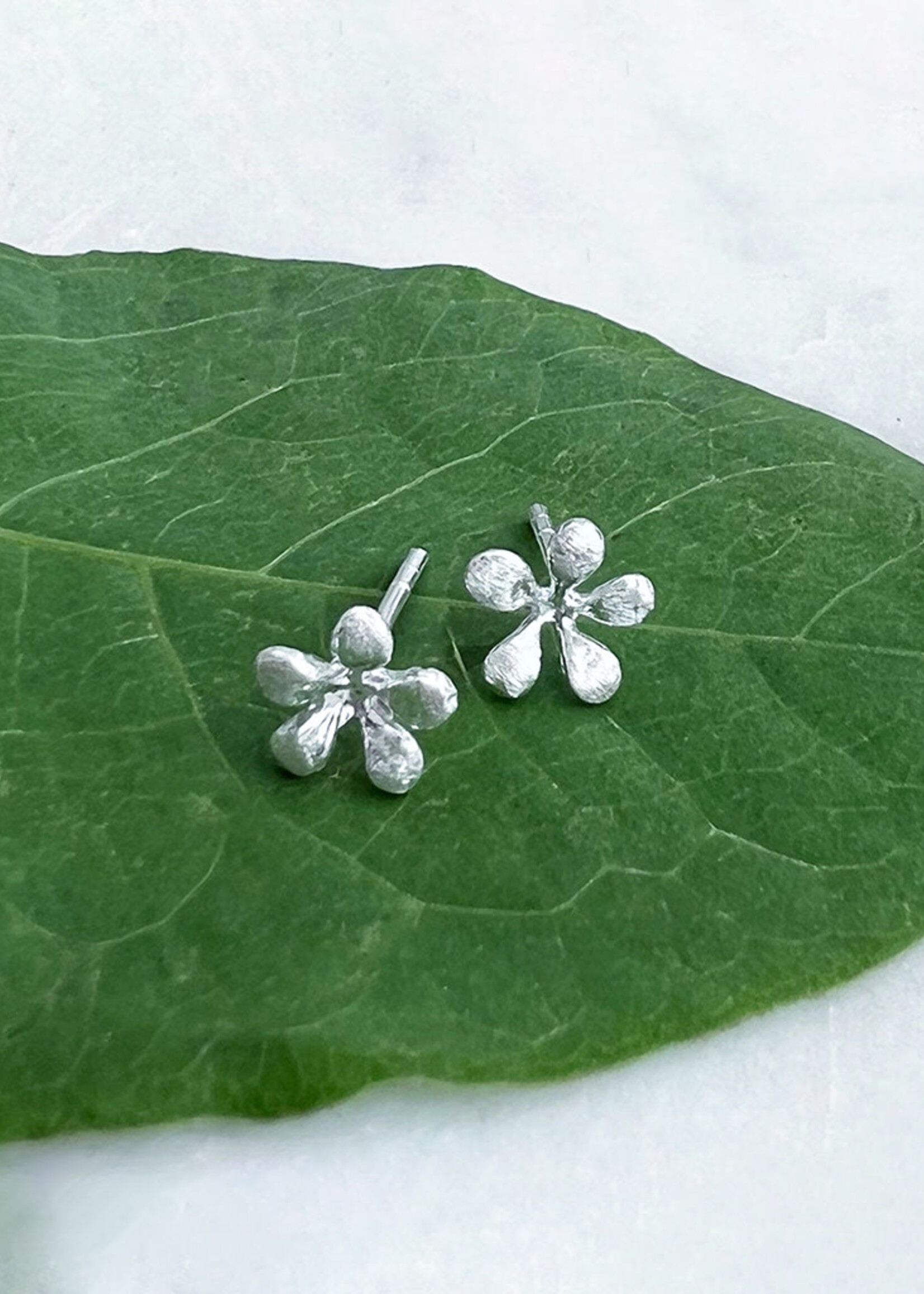 Women's Peace Collection Tiny Daisy Stud Earrings - Sterling Silver