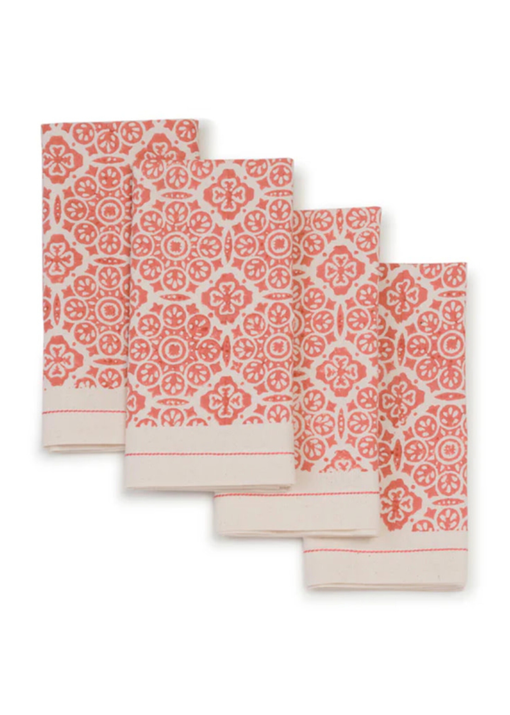 Sustainable Threads Mosaic Rose Pink Napkins - Set of 4