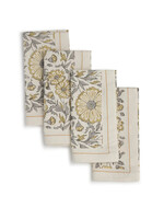 Sustainable Threads Zinnia Block Print Napkins - Set of 4