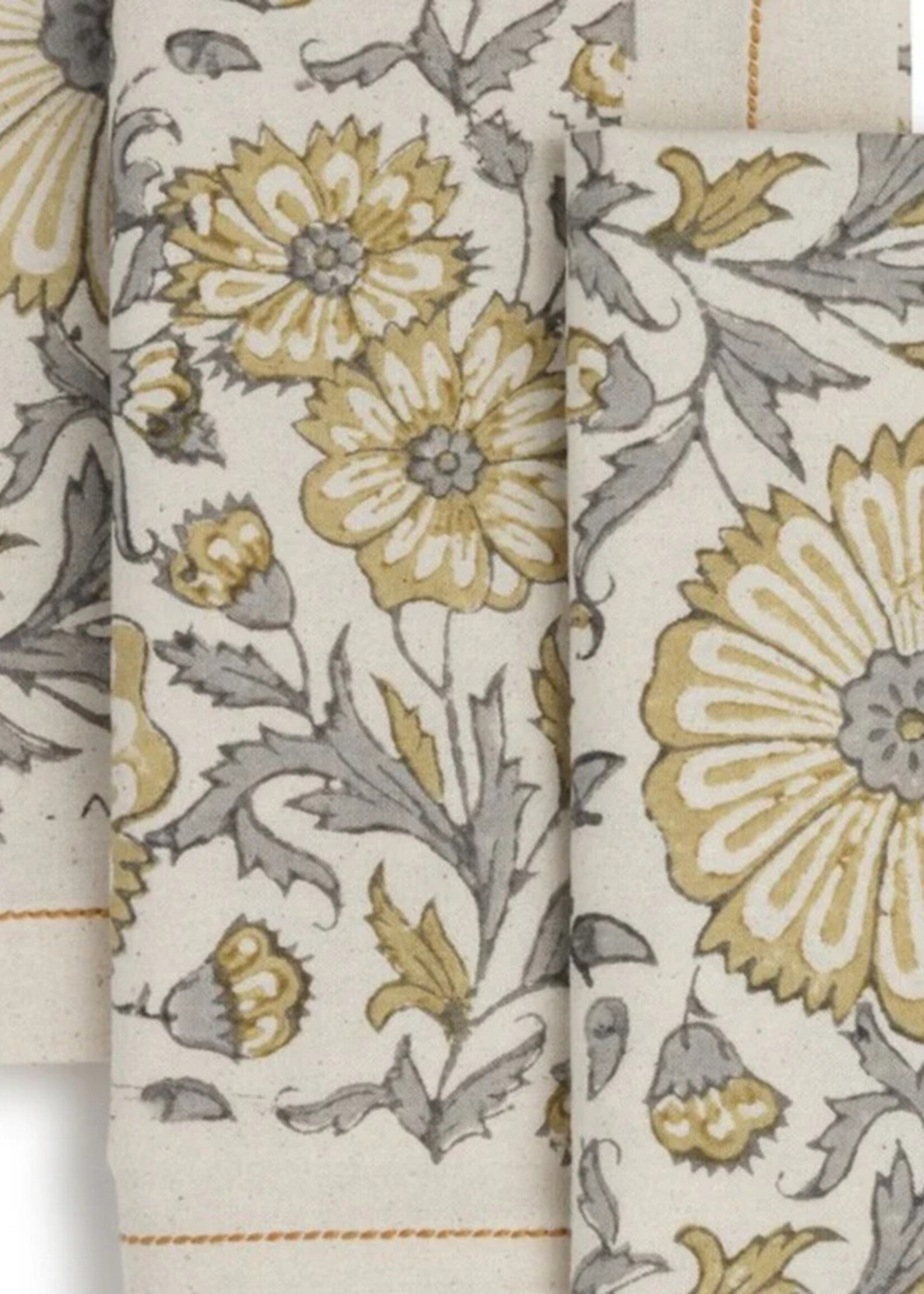 Sustainable Threads Zinnia Block Print Napkins - Set of 4