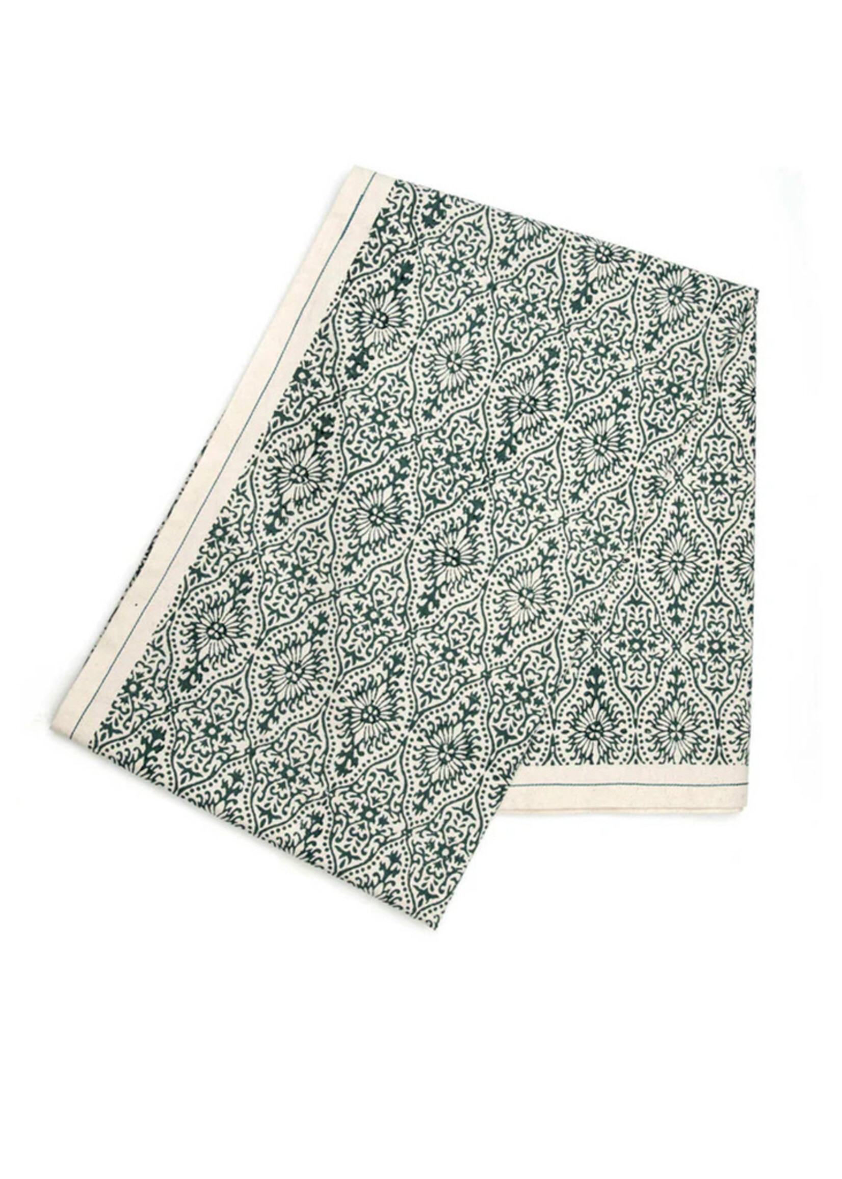 Sustainable Threads Motifs Fog Blue Tablecloth - 60in x 90in