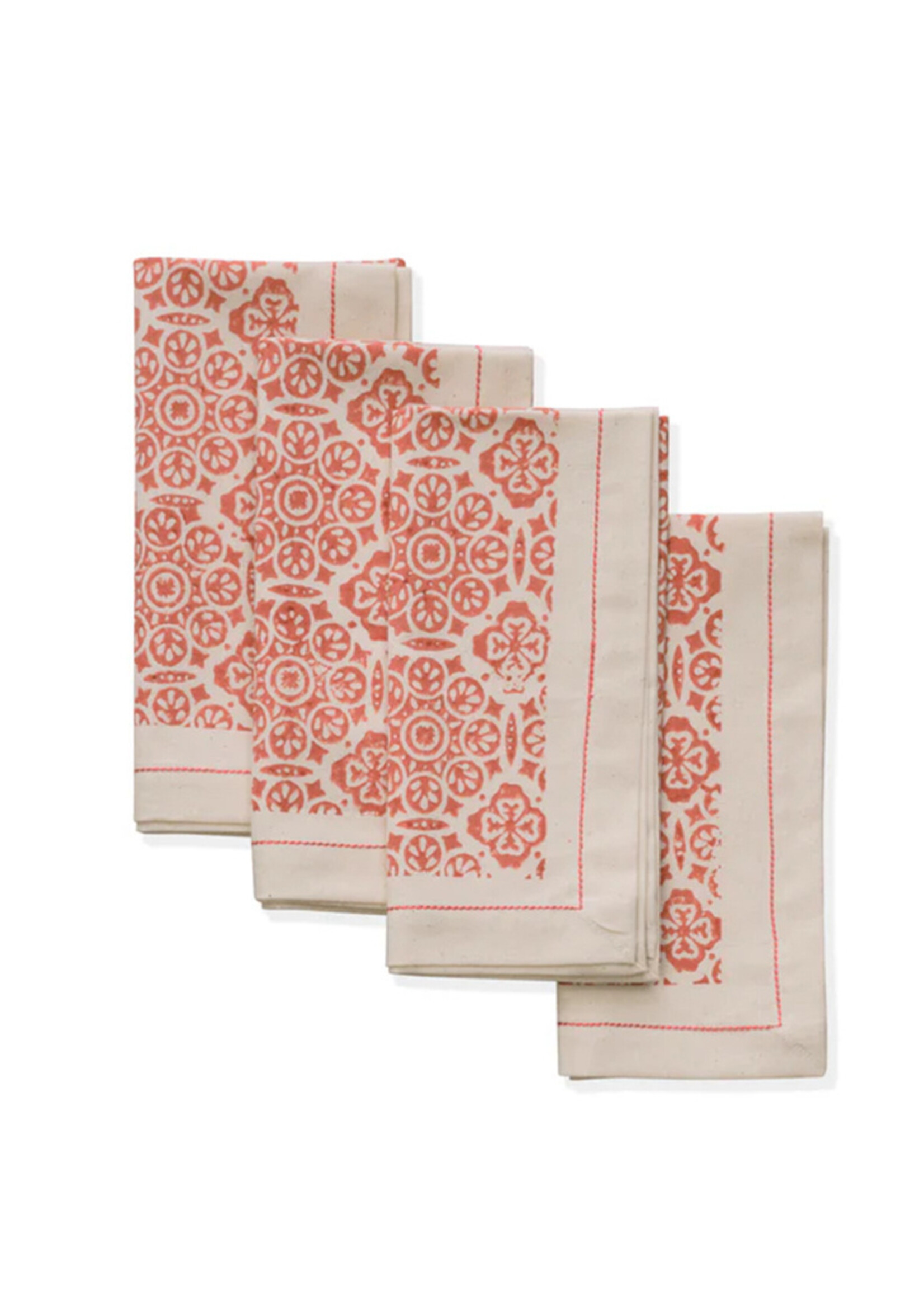Sustainable Threads Mosaic Rose Pink Napkins - Set of 4