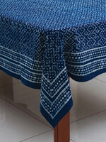 Sevya Indigo Block Print Tablecloth - 60in x 90in