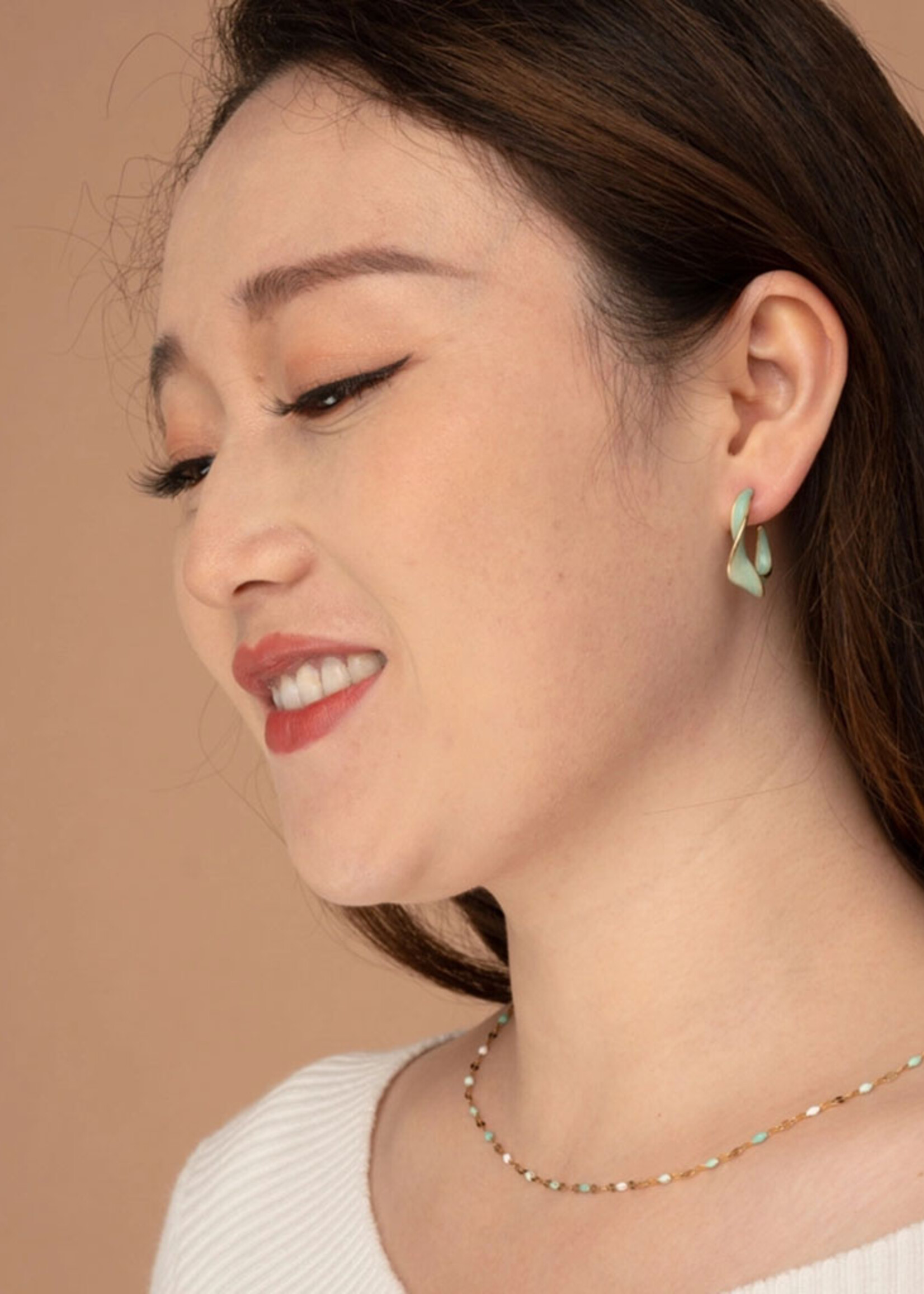Starfish Project With a Twist Hoop Earrings - Mint