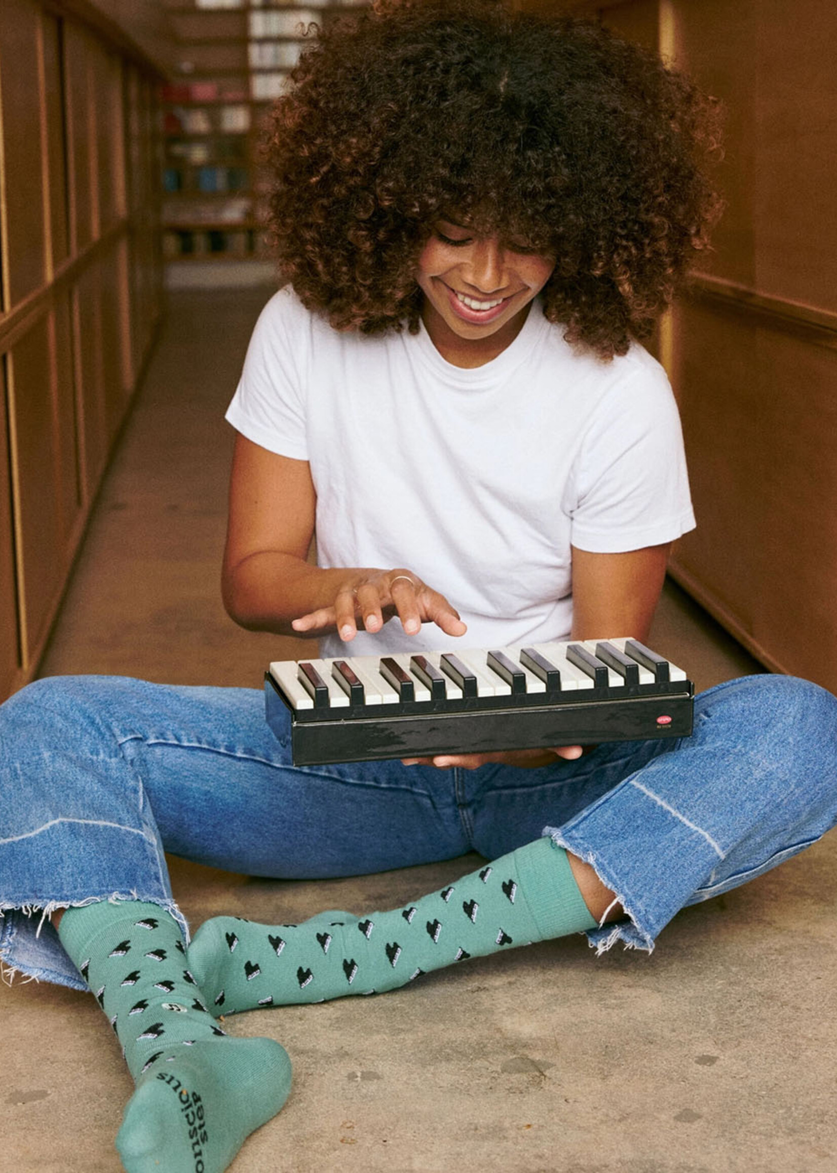 Conscious Step Men's Piano Socks that Support Music