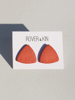 Rover & Kin Mod Triangle Ruby Earrings