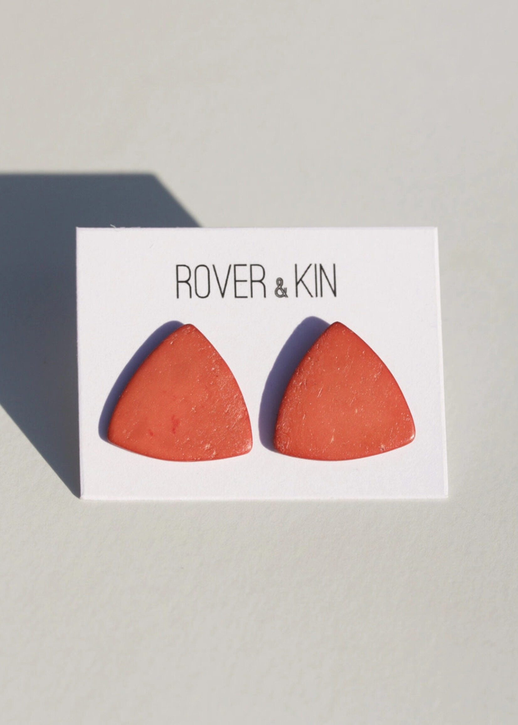 Rover & Kin Mod Triangle Ruby Earrings