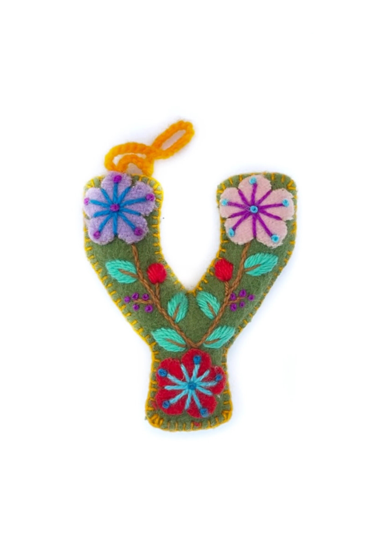 Global Goods Partners Letter Y Ornament
