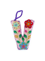 Ornaments 4 Orphans FINAL SALE - Letter V Ornament