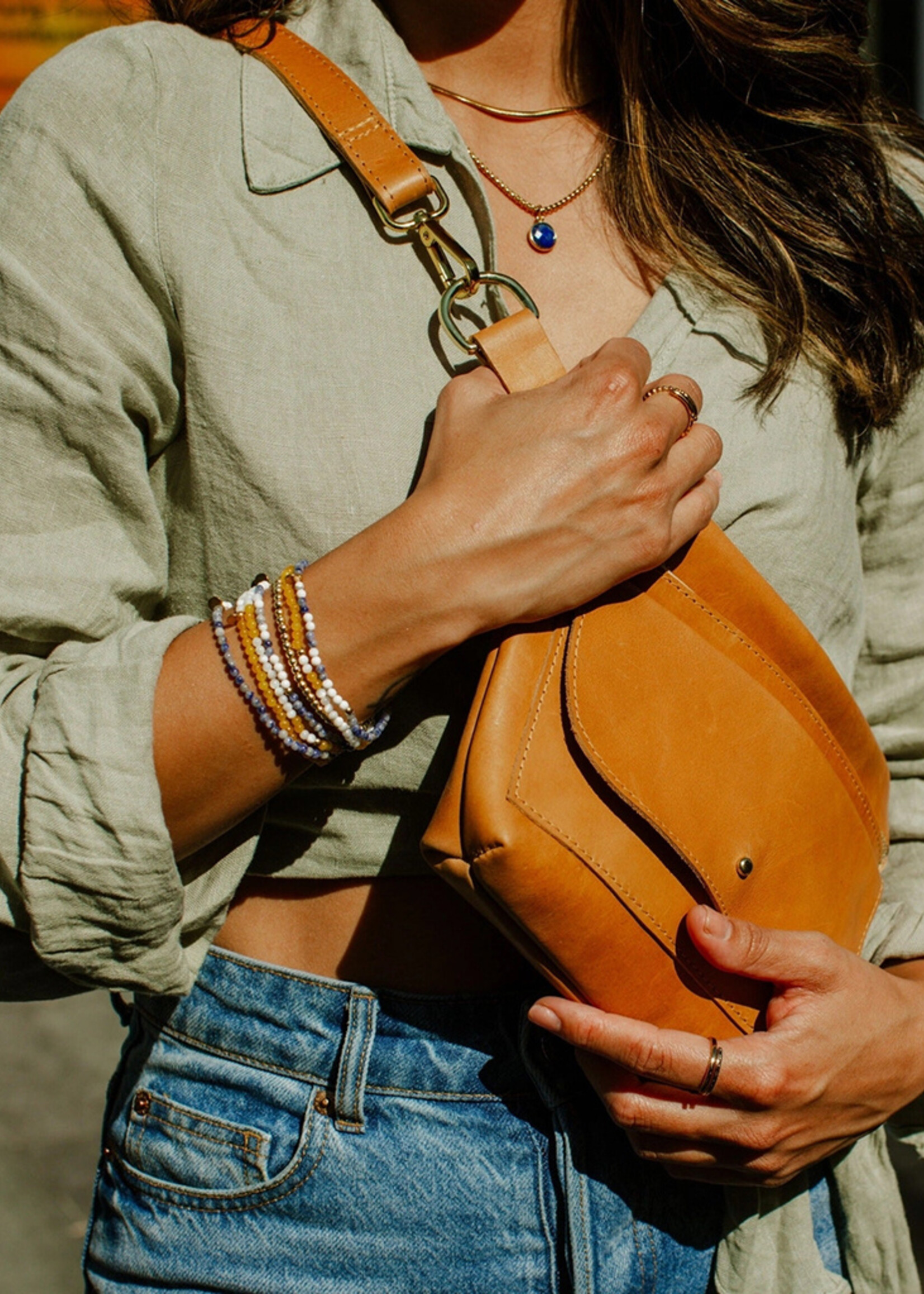 Ethic Goods Morse Code FAITH Bracelet - Lapis & Howlite