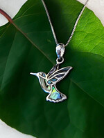Women's Peace Collection Abalone Hummingbird Necklace