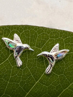 Women's Peace Collection Abalone Hummingbird Stud Earrings