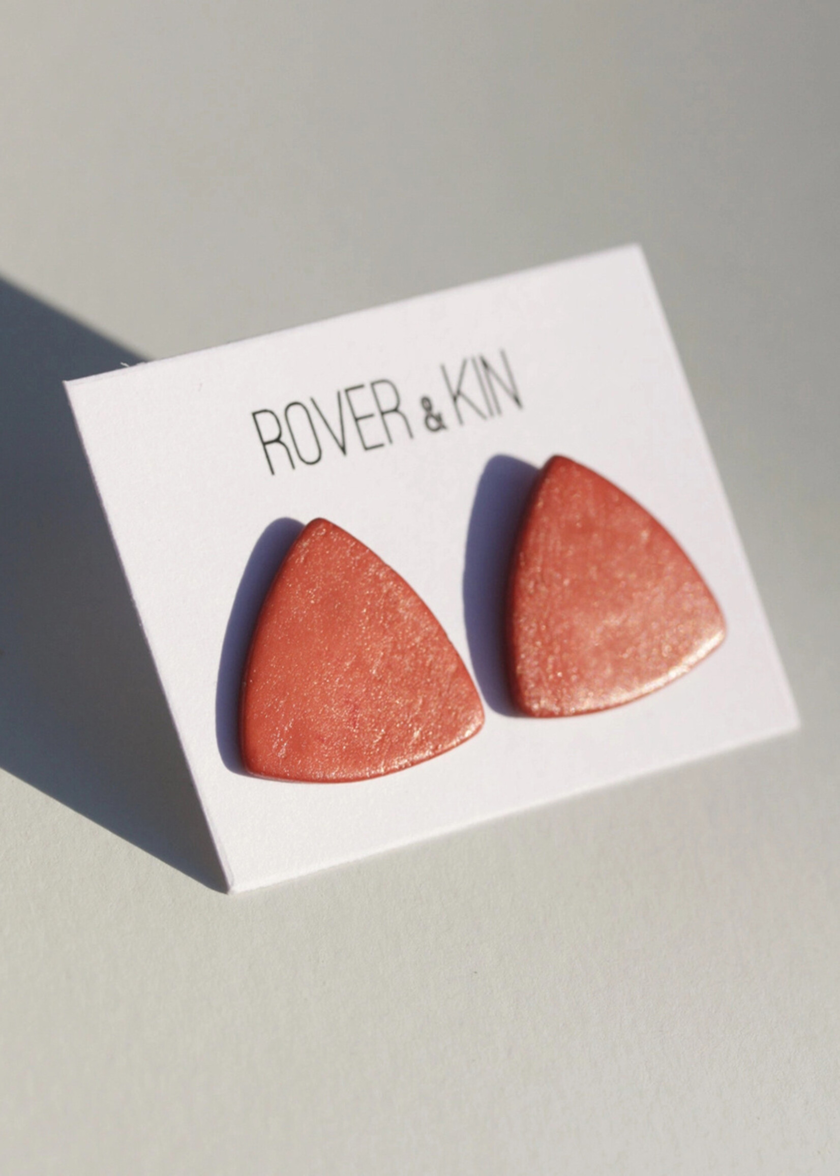 Rover & Kin Mod Triangle Ruby Earrings