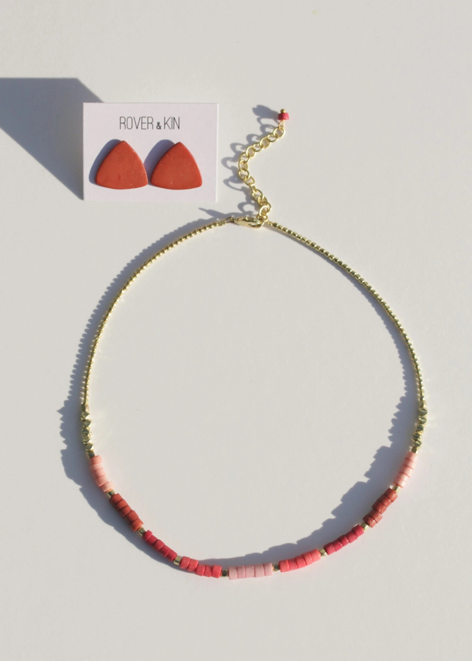 Rover & Kin Mod Triangle Ruby Earrings