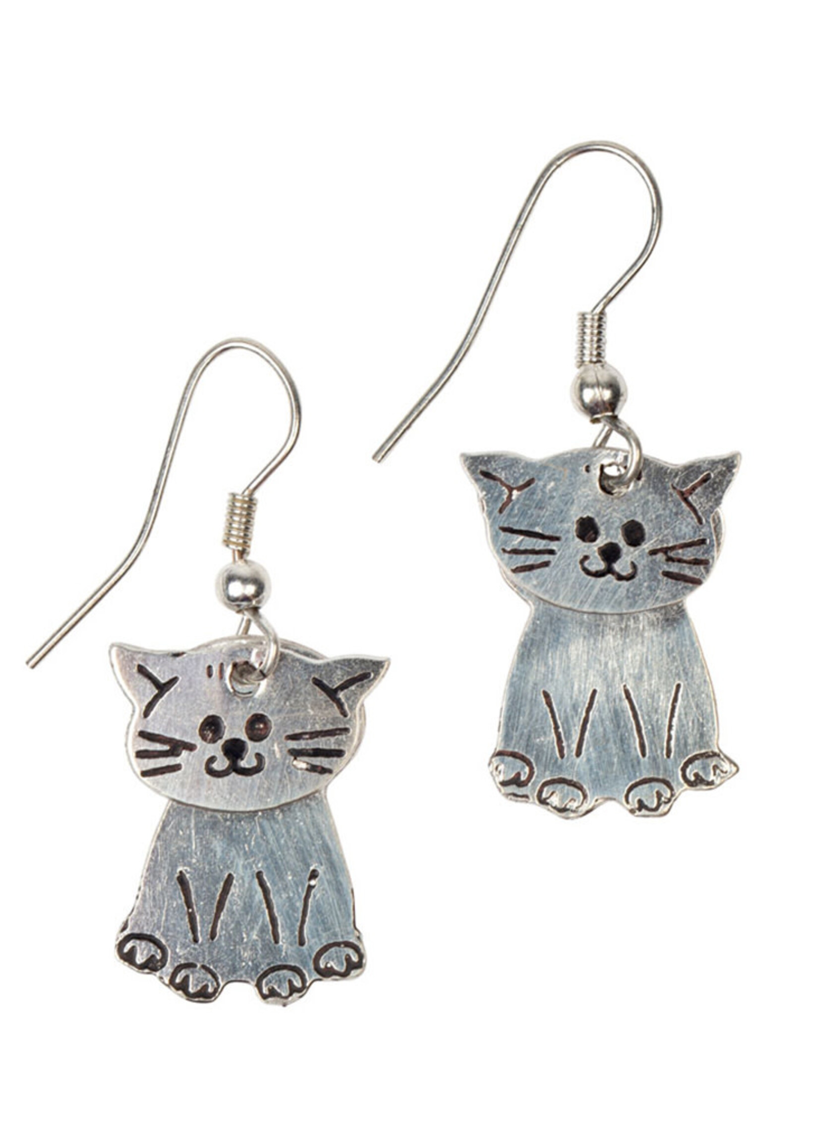 Ten Thousand Villages Kitty Cat Earrings