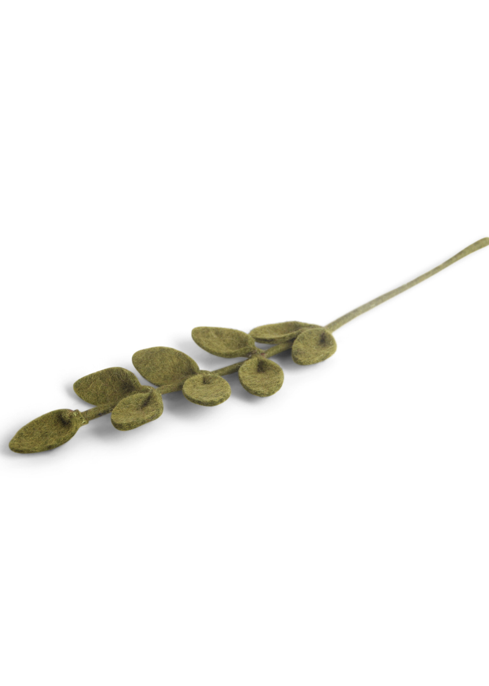 Gry and Sif Felt Branch - Sharp Green Leaves