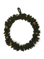 Gry and Sif Big Felt Wreath - Green with Autumn Berries