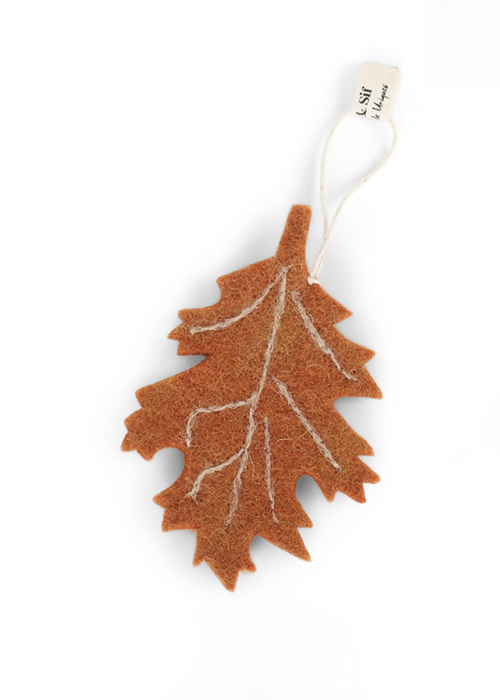 Gry and Sif Felt Birch Leaf Ornament