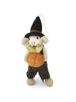 Gry and Sif Felt Mouse Ornament - Pumpkin