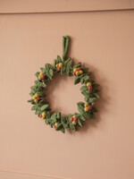 Gry and Sif Small Felt Wreath - Green with Autumn Berries