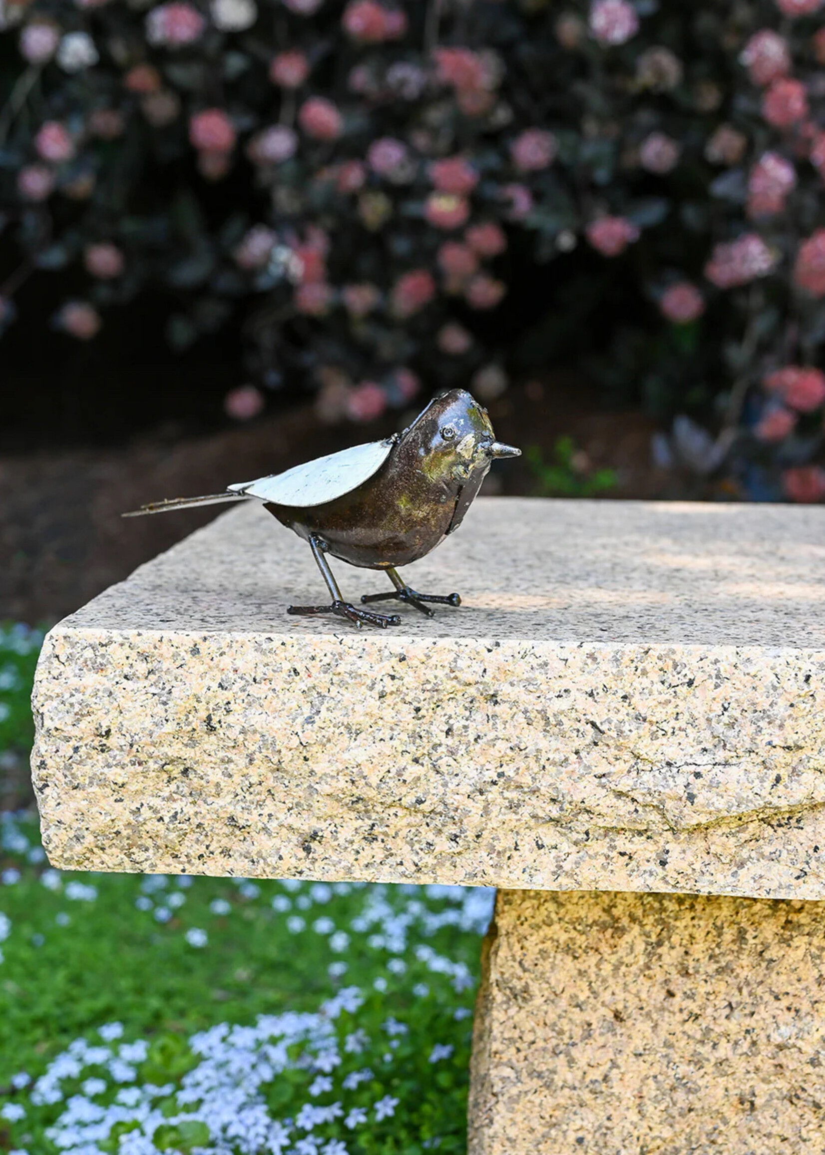 African Modern Small Bird Metal Sculpture