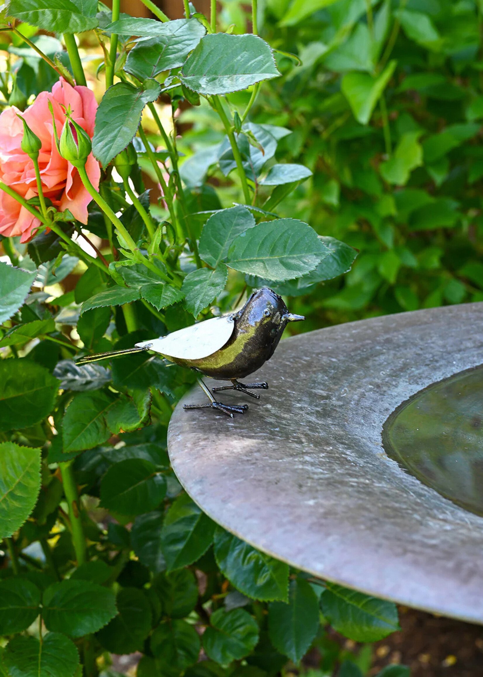 African Modern Small Bird Metal Sculpture