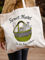 GOEX Farmers Market Basket Canvas Tote Bag