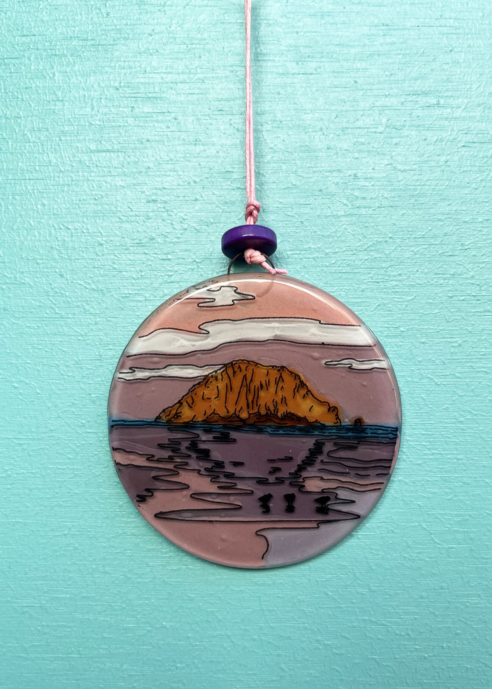 Pampeana Morro Bay Sundown Glass Ornament