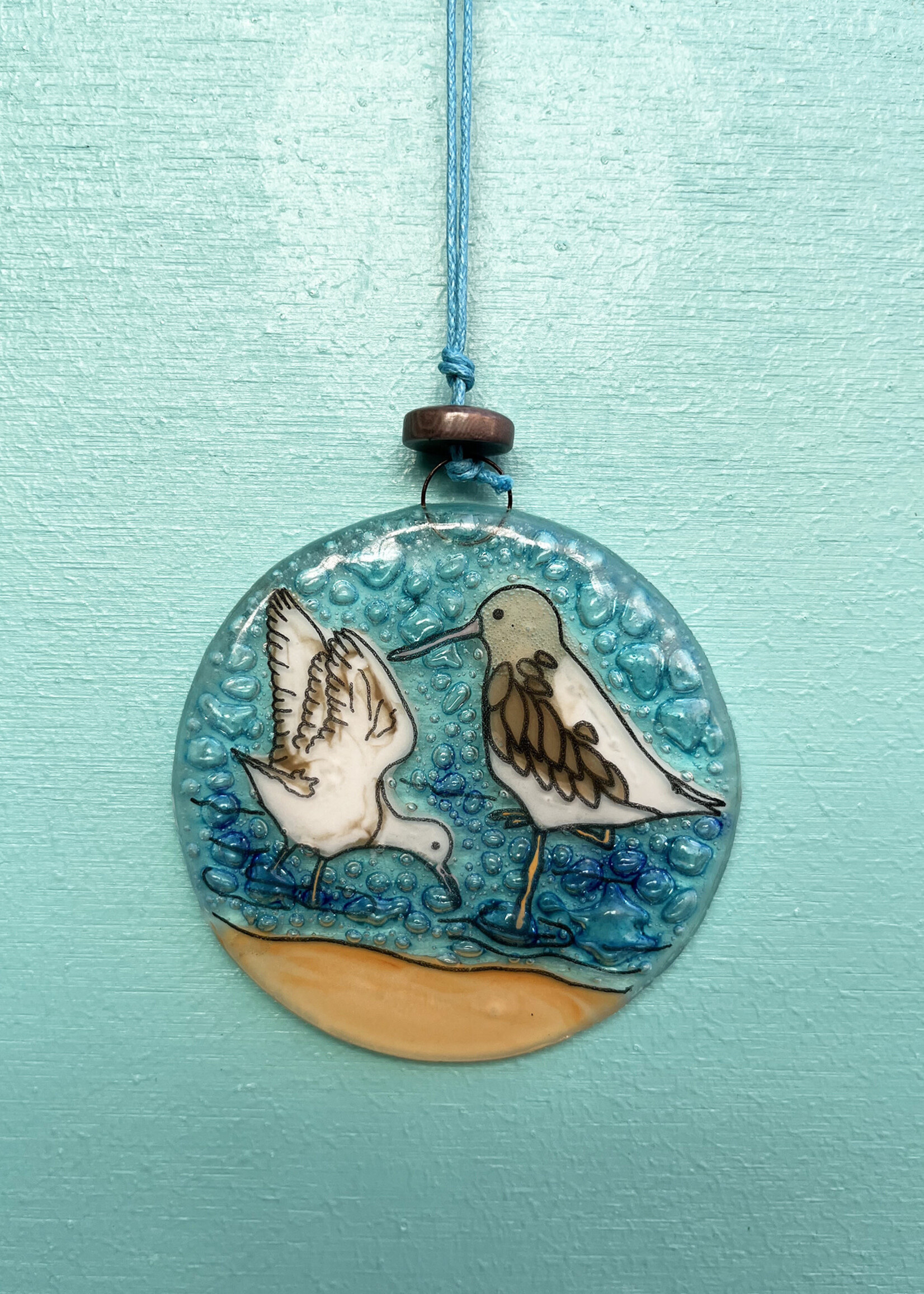 Pampeana Sandpiper Glass Ornament