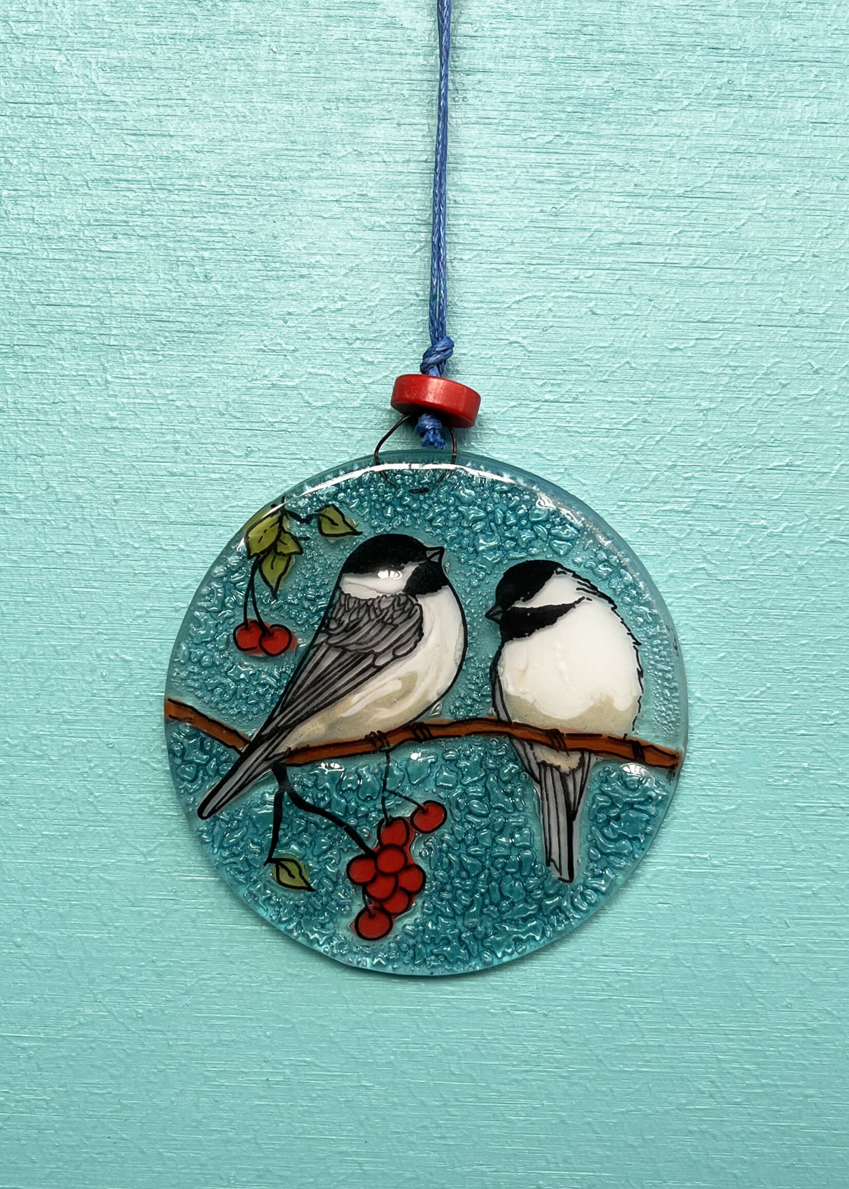Pampeana Chickadee Glass Ornament