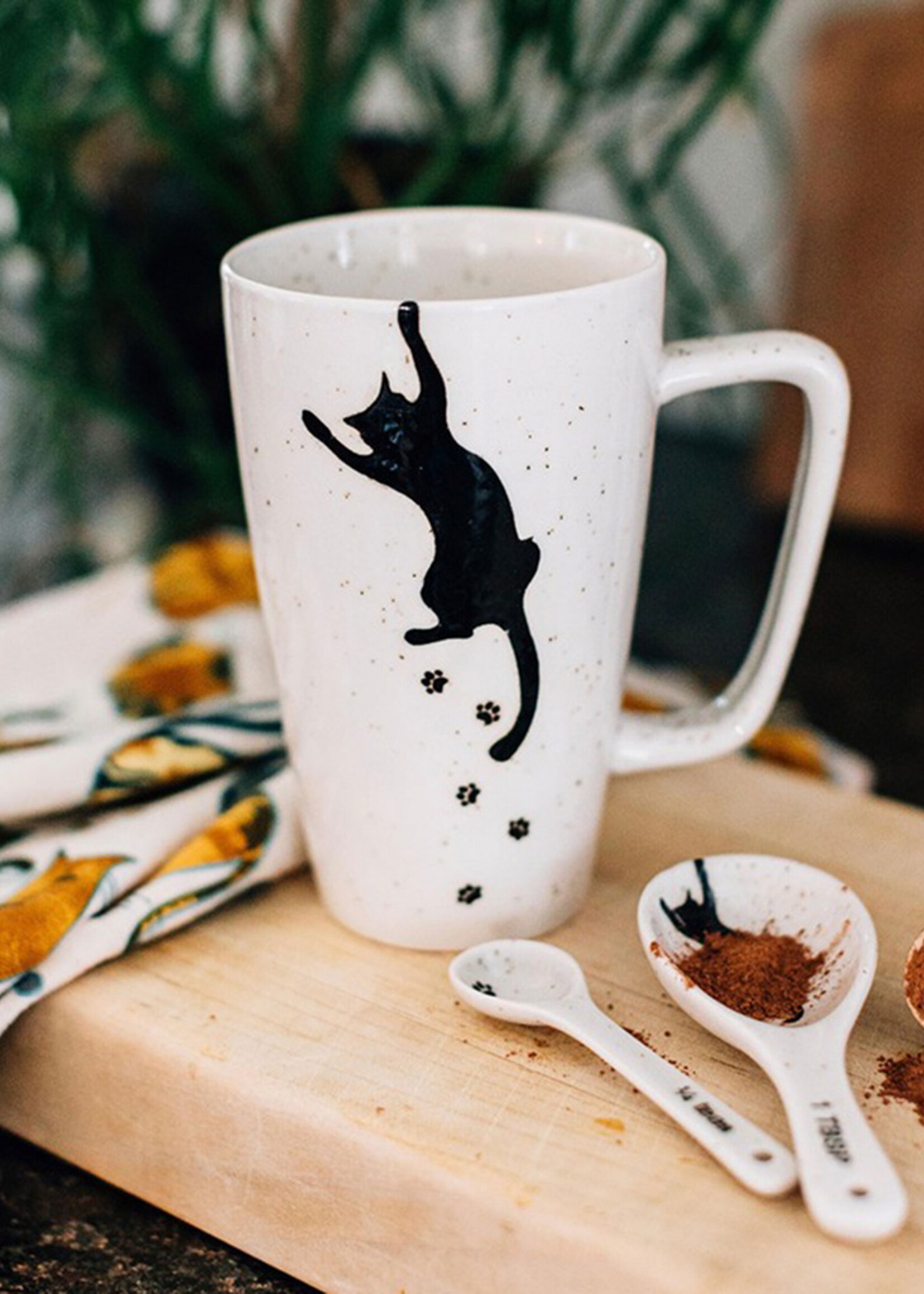 Ten Thousand Villages Kitty Prints Mug