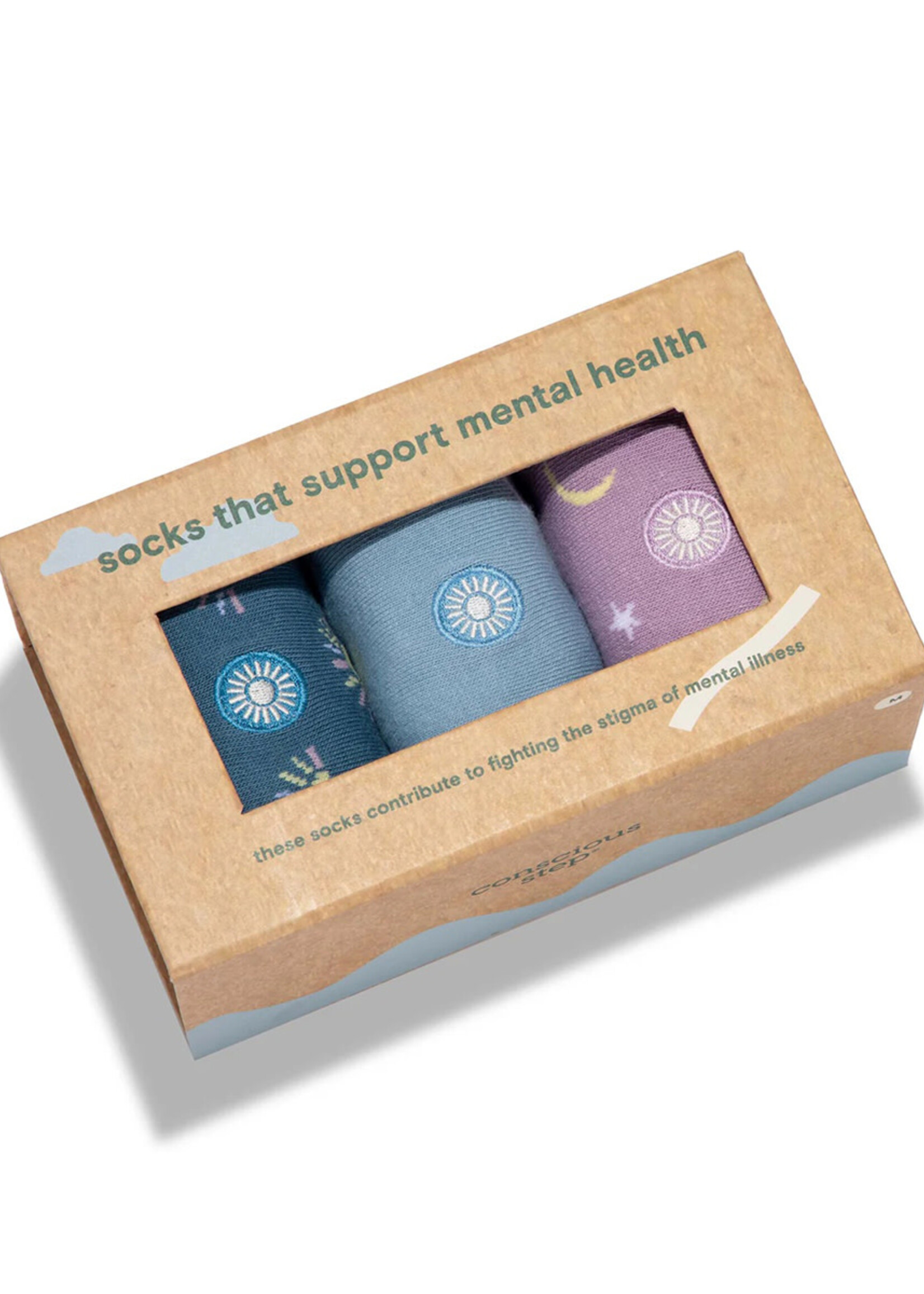 Conscious Step Men's Sock Box that Supports Mental Health