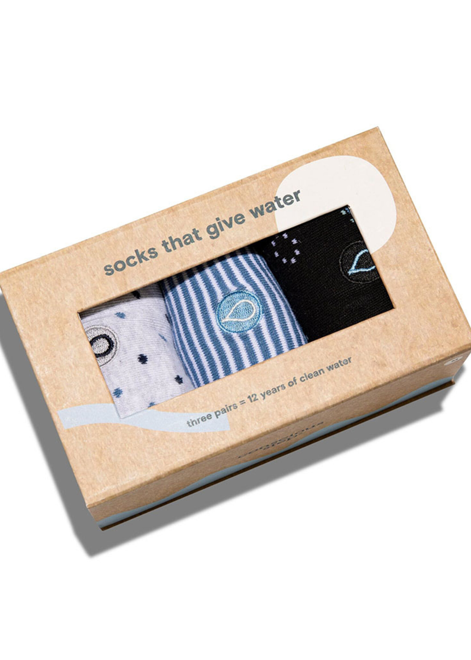 Conscious Step Men's Sock Box that Gives Water