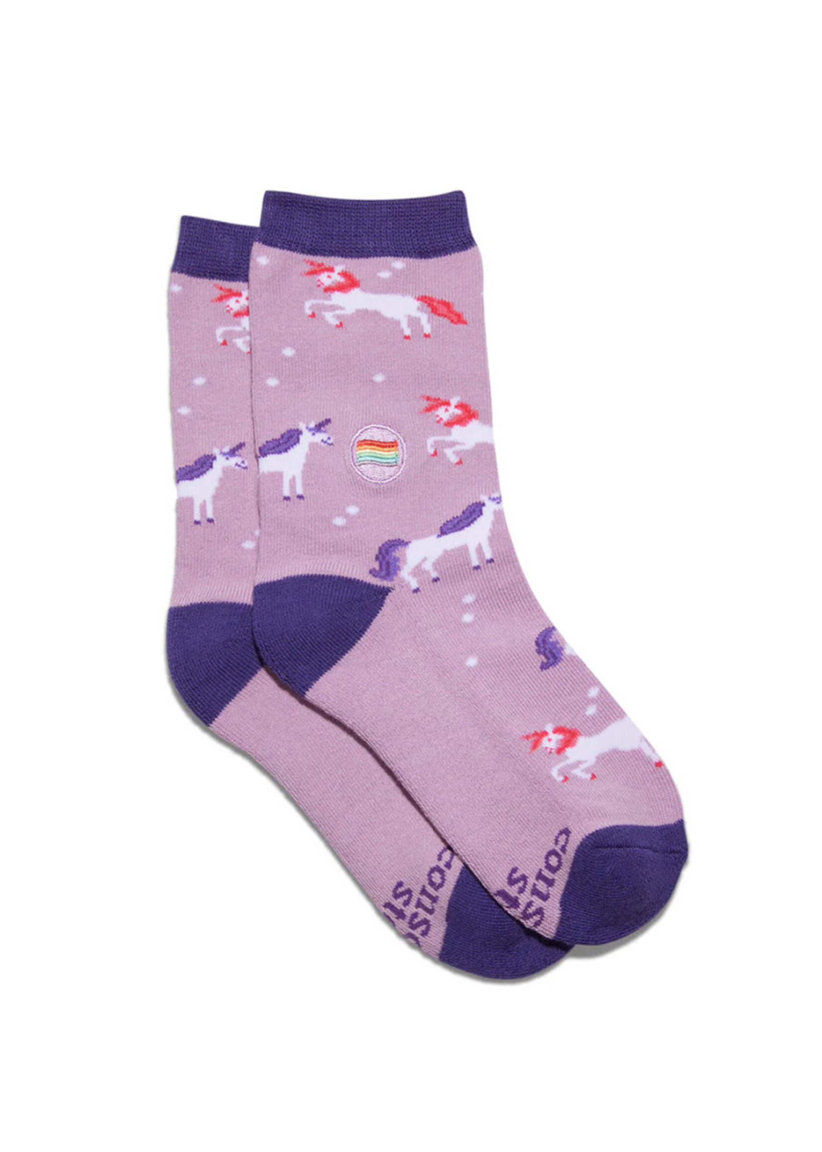 Conscious Step Kids Unicorn Socks that Save LGBTQ Lives - Youth