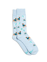 Conscious Step Women's Winter Dog Socks - Light Blue