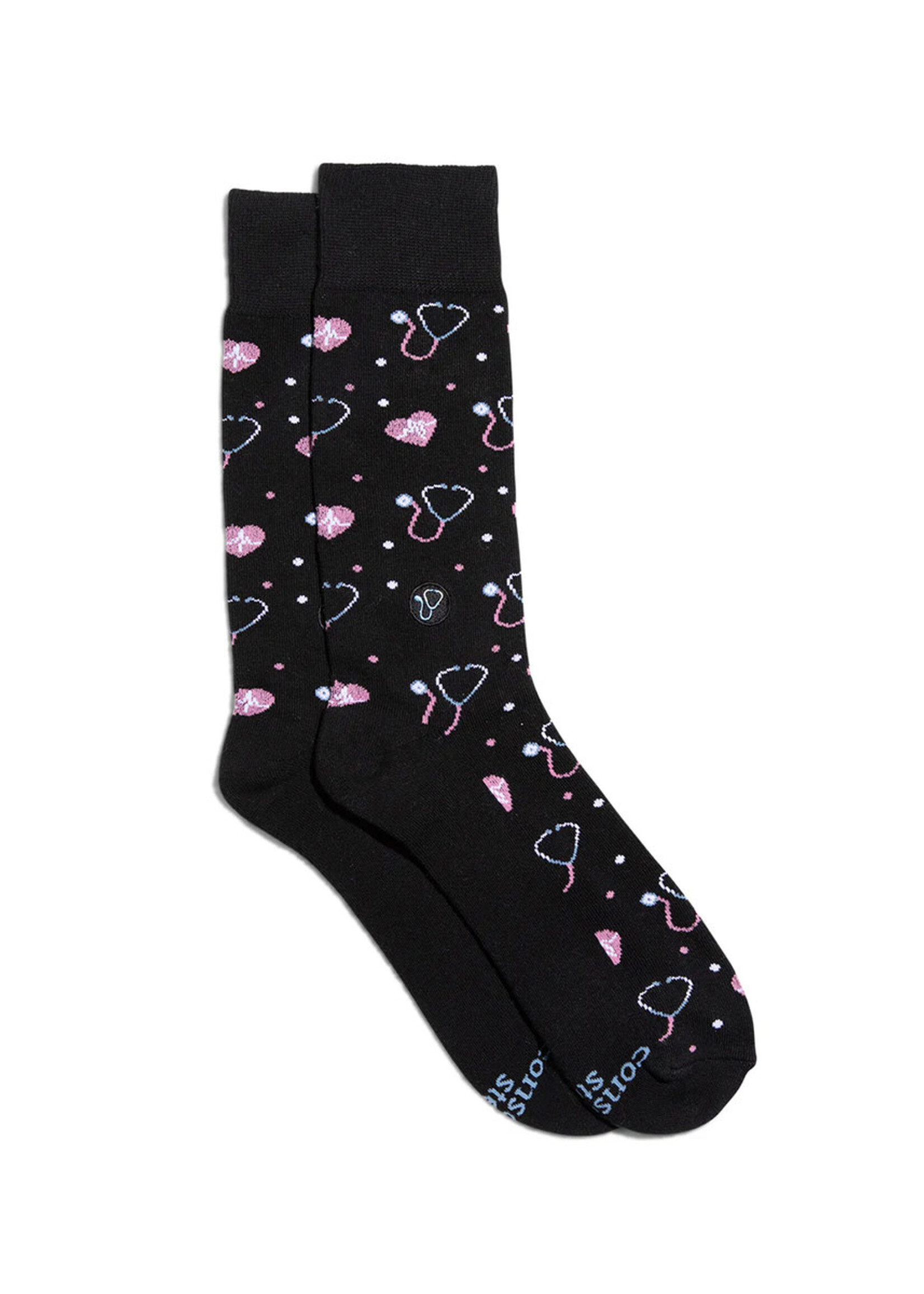 Conscious Step Men's Health Hero Socks - Fights Childhood Cancer