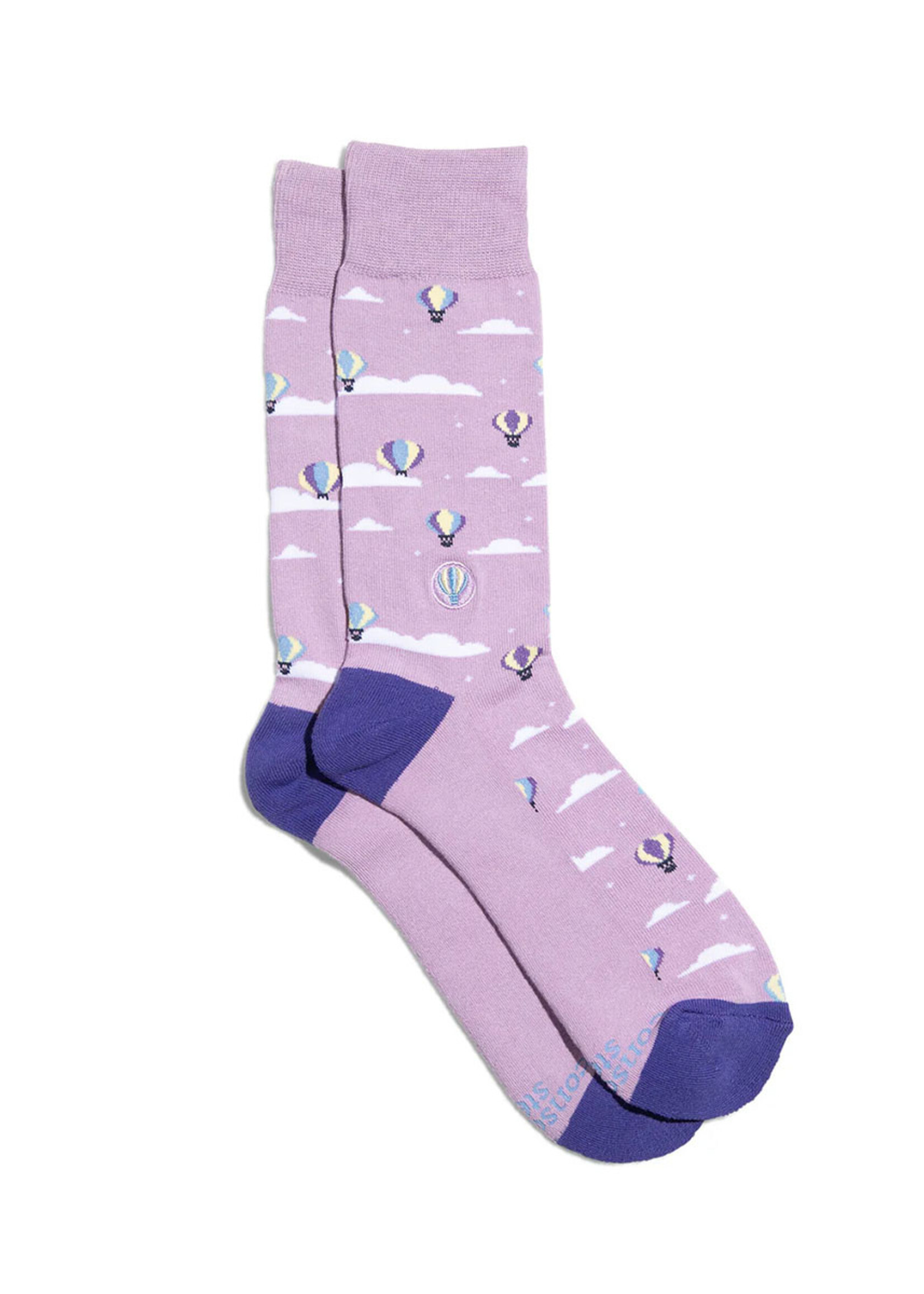 Conscious Step Men's Air Ballon Socks - Fight Childhood Cancer