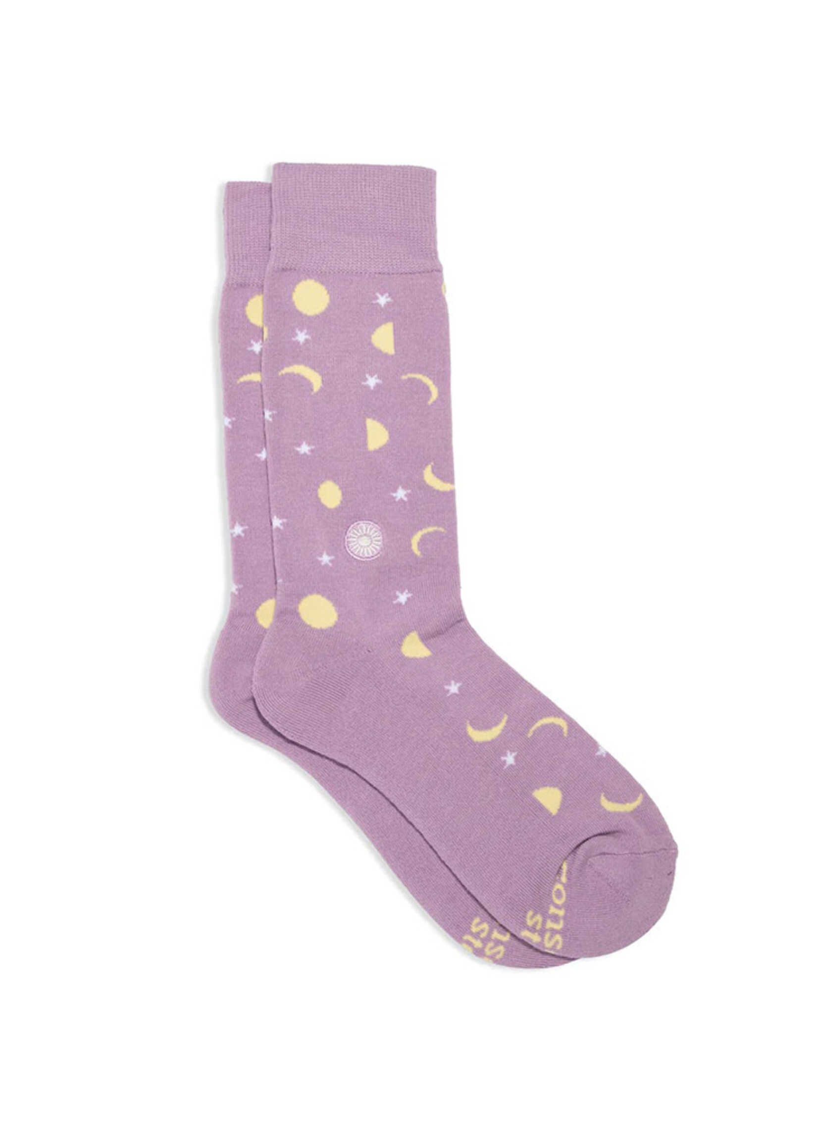 Conscious Step Men's Purple Moon Phase Socks