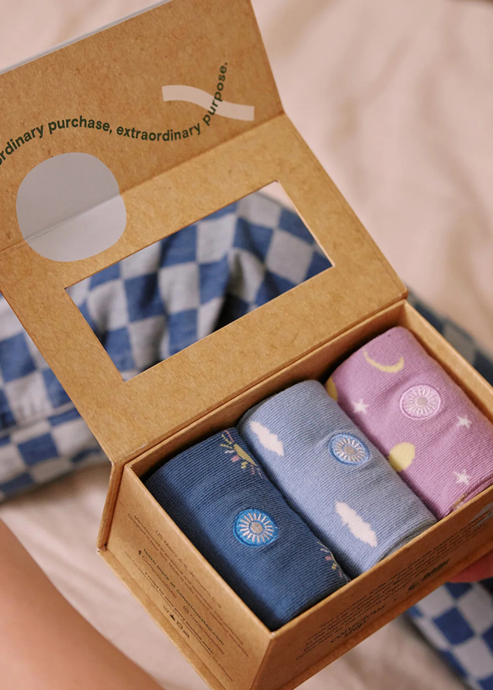 Conscious Step Men's Sock Box that Supports Mental Health