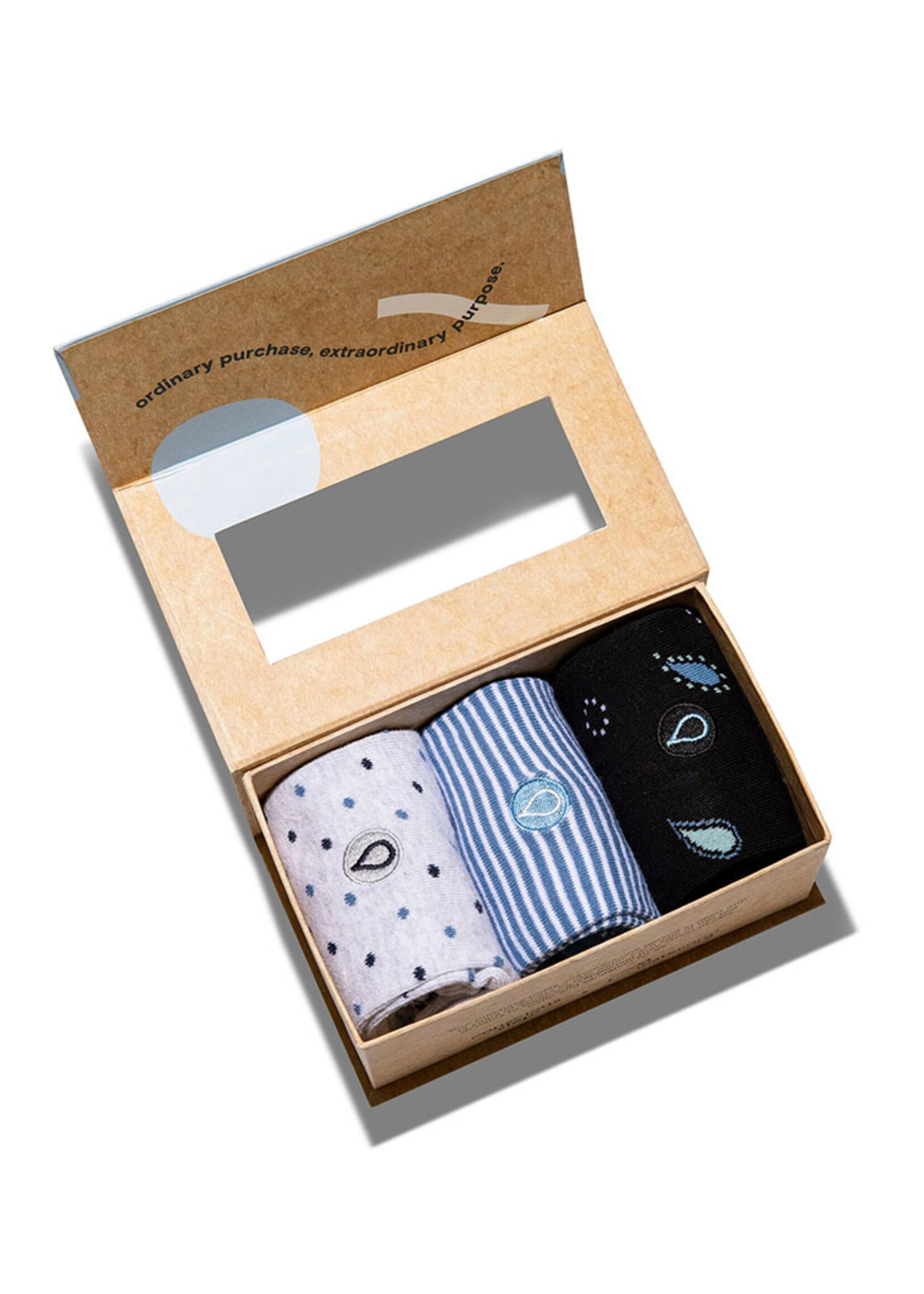Conscious Step Men's Sock Box that Gives Water